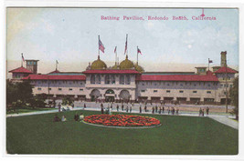Bathing Pavilion Redondo Beach California 1910c postcard - $5.94
