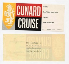 Unused Cunard Cruise Line Luggage Label Gummed Back Label  - $17.82