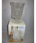 Crystal Glass Fifth Avenue Hurricane Candle Stick Holder Candy Dish Vase - $14.95