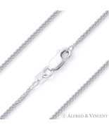 1.2mm Wheat Link Italian Rope Chain Necklace in Solid .925 Italy Sterling Silver - $34.49 - $46.27