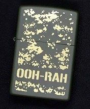 OOH-RAH USMC Marine Corps-  Zippo Lighter Olive Green Matte 81042 - £23.97 GBP