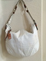 authentic Coach Signature C white Shoulder bag  Handbag  Size: Large - $64.99