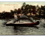 Comic Fish Exaggeration Fishing is Excellent 1914 DB Postcard R16 - $3.91
