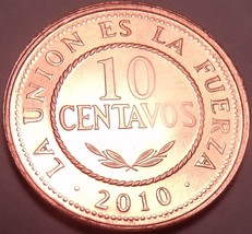 Gem Unc Bolivia 2010 10 Centavos~ESTADO PLURINACONAL DE BOLIVIA~Free Shi... - £2.57 GBP