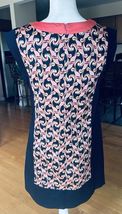 The Webster Miami Sz 10 Sleeveless Shift  Dress Navy With Multicolored D... - $10.89