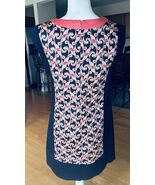 The Webster Miami Sz 10 Sleeveless Shift  Dress Navy With Multicolored D... - $15.26 CAD