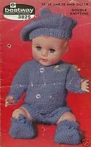 Vintage knitting pattern for boy dolls/reborns. Bestway 3825. PDF - $2.15