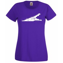Womens T-Shirt Alligator with Open Mouth Design Crocodile Lovers TShirt - £19.32 GBP