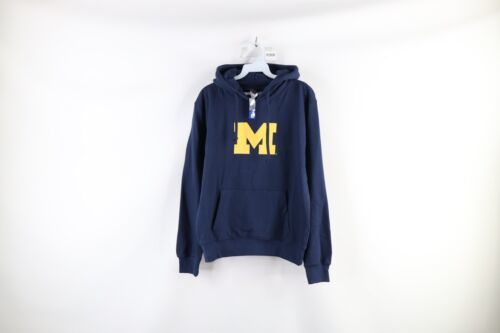 Primary image for New Boys Large Block M University of Michigan Football Hoodie Sweatshirt Blue