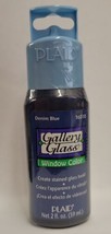 Vtg NIP Plaid Gallery Glass Window Color 2oz Denim Blue 16010 - £11.87 GBP