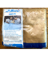 St Mary&#39;s Acrylic Blanket Twin Double 72 x 90 Beige Vintage Nylon Bindin... - $54.63 CAD