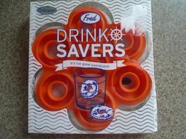 NEW Lot of 3 - Fred Drink Savers Silicone Life Ring Beach Party Ice Cube... - $23.45