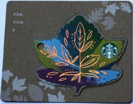 Starbucks Austria 2017 Fall Leaf Card Carved New - $9.95