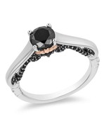 Disney Villains Ursula Ring,1.0 Ct Round Cut Black Diamond Engagement Ring - $135.40 CAD