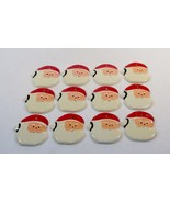 12 Santa Head Ceramic Christmas Tree Ornaments ~ Polished Glaze ~ Ready ... - £11.56 GBP