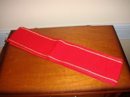 Cross Stitch Band Fabric Red With Gold Trim - £14.85 GBP