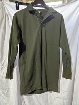 Vtg US Military Mans Sleeping Shirt Small Green Tricot Knit OG 106 Vietn... - £27.09 GBP