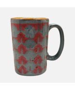 Today&#39;s Home Gray Red Brown 16 oz. Stoneware Coffee Mug Cup - £11.51 GBP