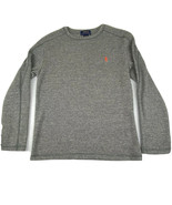 Polo Ralph Lauren Boys Size Large 14-16 Gray Cotton Blend Long Sleeve Knit - $14.84