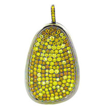 Real 5.50ct Natural Fancy Vivid Yellow Diamonds Pendant Necklace 18K Solid Gold - £9,335.18 GBP