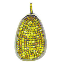 Real 5.50ct Natural Fancy Vivid Yellow Diamonds Pendant Necklace 18K Solid Gold - £8,929.68 GBP