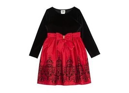 MSRP $84 Rare Editions Girls Velvet Glitter Accent Dress Red Size 14 - $44.54