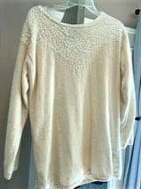 Vintage Anne Klein for Sadimara  Ivory Sequined Sweater - £38.22 GBP