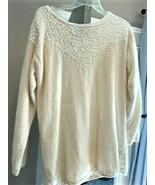 Vintage Anne Klein for Sadimara  Ivory Sequined Sweater - $913.89 MXN