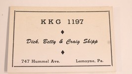 Vintage Ham Radio Card KKG 1197 Lemoyne Pennsylvania - $4.94