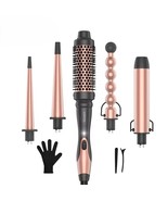 KIPOZI hair rollers curlers electric 5 in 1 Replaceable Curling Wand Set Barrels - $25.59