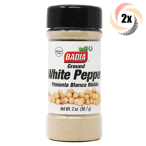 2x Shakers Badia Ground White Pepper Seasoning | 2oz | Gluten Free! | MSG Free! - £12.15 GBP
