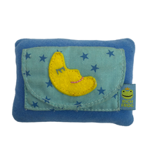 Rich Frog Blue Plush Coin Purse Pouch Moon &amp; Stars Approx 4 x 3 x 2 in - $13.80