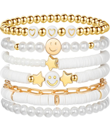 Preppy Bracelets Set Colorful White Gold Smile Heart Star Polymer Beaded... - €9,76 EUR Preppy Bracelets Set Colorful White Gold Smile Heart Star Polymer Beaded... - €9,76 EUR
