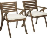 Christopher Knight Home Helen Outdoor Acacia Wood Dining Chair, Gray and... - £380.36 GBP