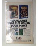 HILLSFAR &amp; POOL of RADIANCE FCI Games Original Trimmed Paper Advertiseme... - £9.30 GBP