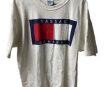 Nassau Bahamas T Shirt Size XL Red White and Blue Short Sleeved Crew Neck - $17.58
