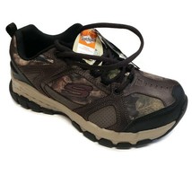 SKECHERS Work Queznell Hulen Camouflage Steel Toe Sneaker Mens 8.5 Shoes Camo - £68.06 GBP