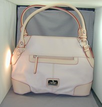 Tignanello Pebbled Leather Blush Pink &amp; Beige Satchel Purse Handbag NWOT - £55.81 GBP