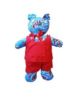 Vtg HM Superman Superhero Bear Plush Stuffed Animal Top Shorts Button Ey... - £14.67 GBP