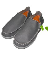 Crocs Shoes Mens Gray 7 Relaxed Canvas Frayed Edges Comfort Slip On Sant... - £49.02 GBP