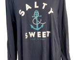 Life Is Good Blue V Neck Long Slv Salty Sweet T Shirt Size XXXL - £22.69 GBP