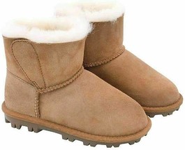 Kirkland Signature Kids Shearling Sheepskin Ankle Boots - Chestnut US Size 1 - £23.58 GBP