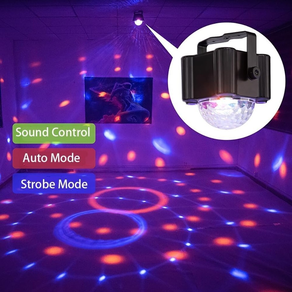 Versatile Disco Ball Light with UV and Sound Activation - Perfect for Parties Item image 5