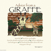 Giraffe T-shirt S L XL Advice From a Cotton Nature Zoo Jungle NWT - £17.47 GBP