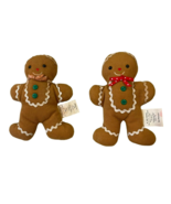 Hallmark 1985  Gingerbread Boy Sewn Toy 2 Lot Non-Washable Christmas Dec... - £15.47 GBP