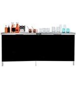 Trademark Innovations Portable Bar Table, Black - £155.42 GBP