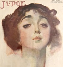 Judge Beautiful Victorian Woman 1910 Lithograph Watercolor Art Print Flagg HM1D - $39.99