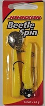 Johnson Beetle Spin  1/4 oz Yellow Black Dot Fishing Lure BSVP1/4-YBD - £5.62 GBP
