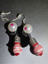 Millefiori bead earings-w-3 way Heart transfer.C.2026 - $22.00
