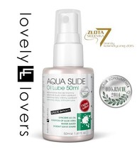 AQUA SLIDE Oil Lube Intimate with Aloe Most Slippery Prevents Chafing Irritation - £17.41 GBP